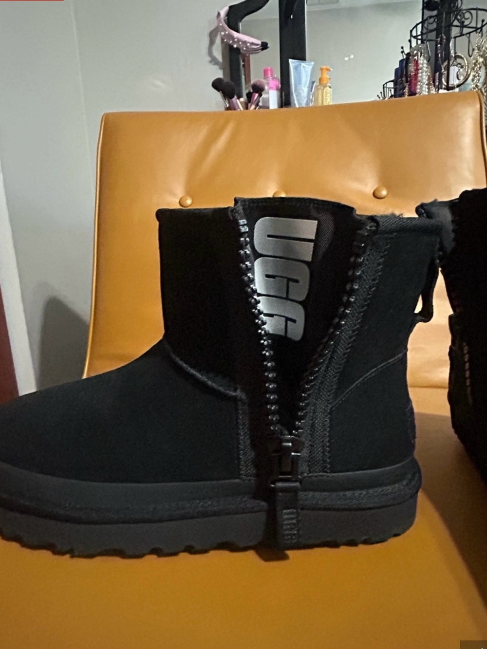 UGG Black Short Zip Booties